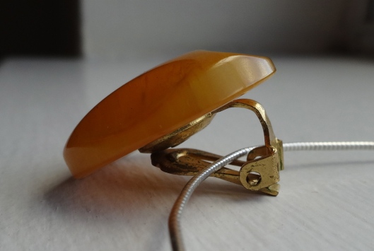 Bakelite Clip-on Earring Pendant